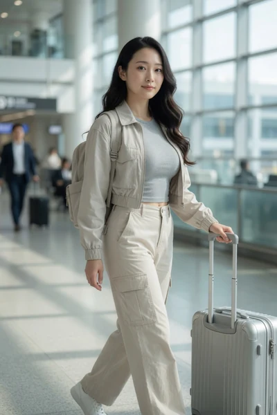 AI-generated Mio in the Airport Utility look.